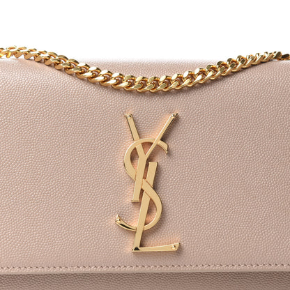 Saint Laurent Grain De Poudre Small Monogram Kate Satchel Dark Beige 10 of 10