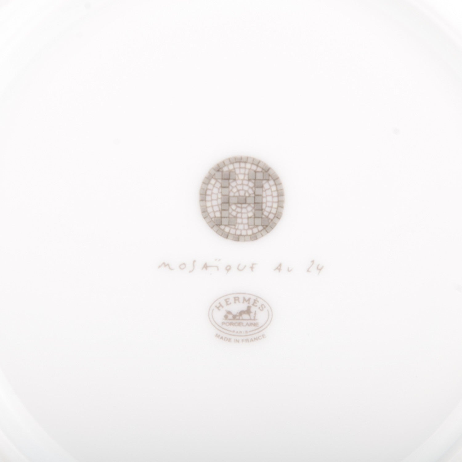 Hermes Porcelain Mosaique Au 24 Platine Breakfast Saucer 3 of 3
