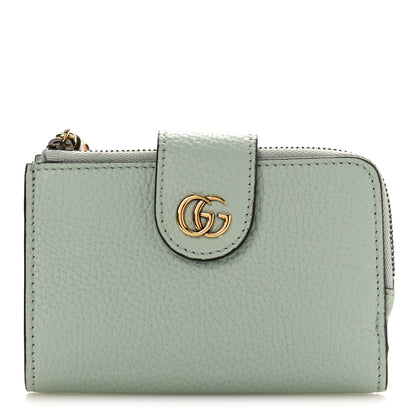 Gucci Piuma Calfskin Medium Bamboo Double G Wallet Pale Green 1 of 9