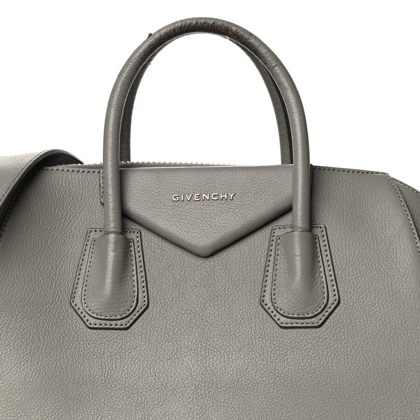 Sugar Goatskin Medium Antigona Pearl Grey