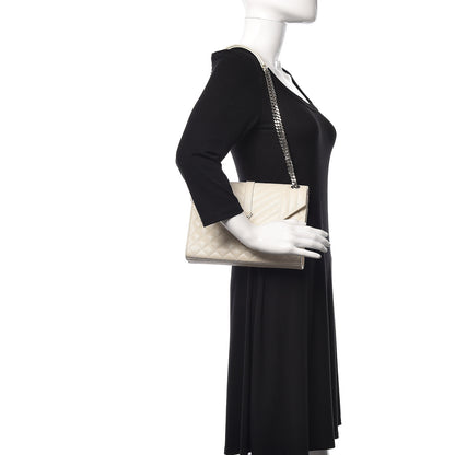 Saint Laurent Grain De Poudre Textured Mixed Matelasse Medium Triquilt Monogram Satchel Porcellana 2 of 18