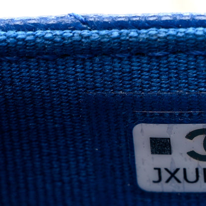 Chanel Caviar Quilted Flap Card Holder On Chain Blue 7 of 10