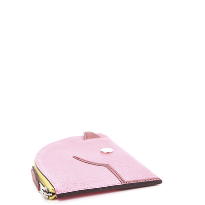 Hermes Chevre Mysore Paddock Change Purse Rose Confetti Brique 3 of 6