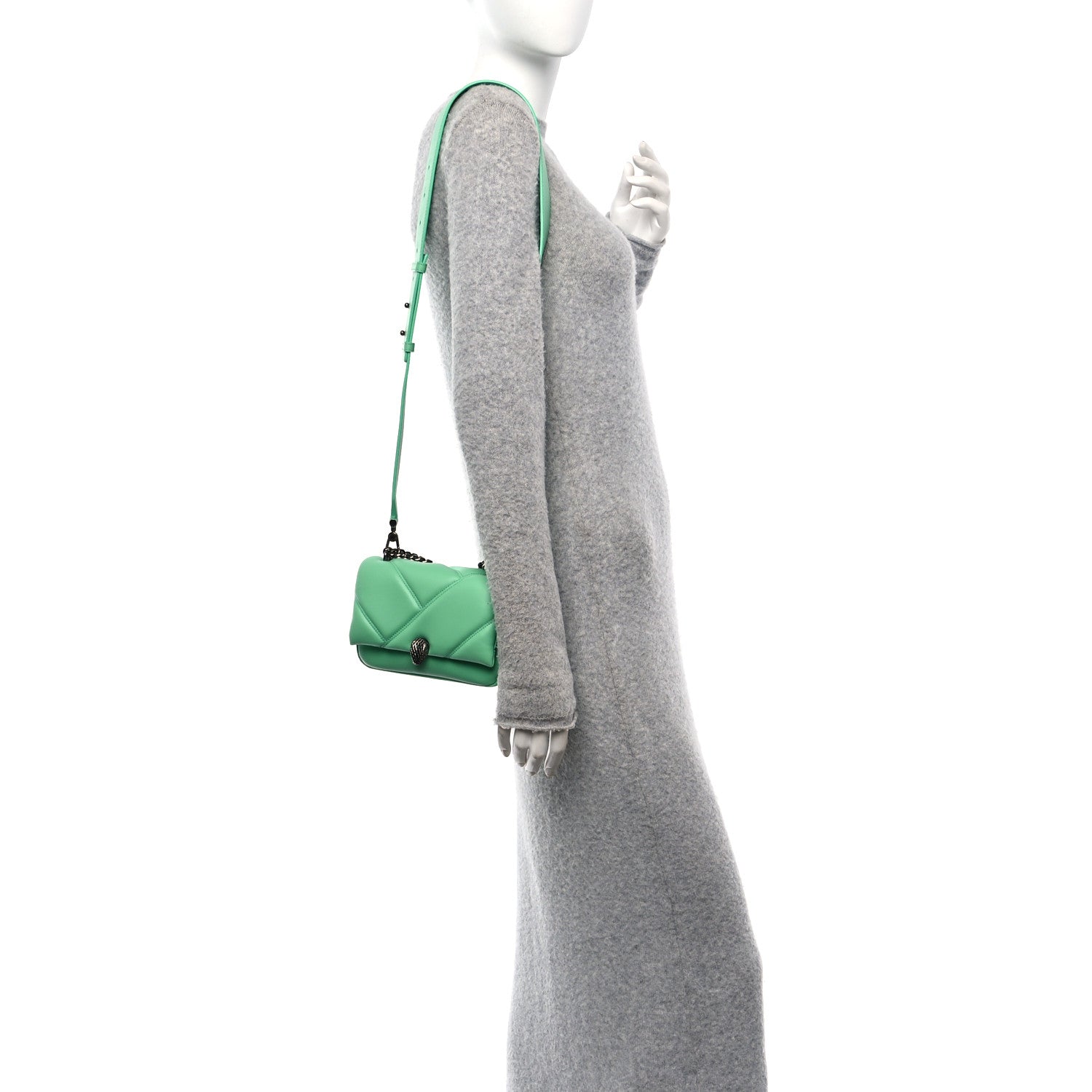 Bulgari Calfskin Matelasse Mini Serpenti Cabochon Crossbody Bag Peridot Green 2 of 10