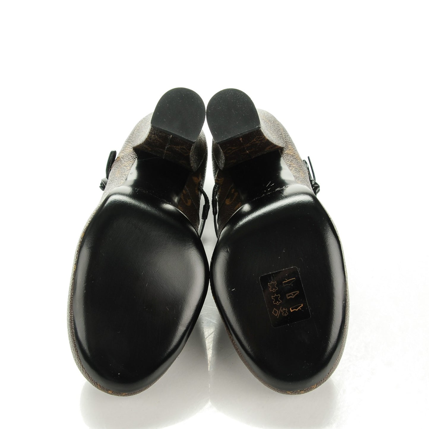 Patent Monogram Fetish Vanity Platform Pumps 37
