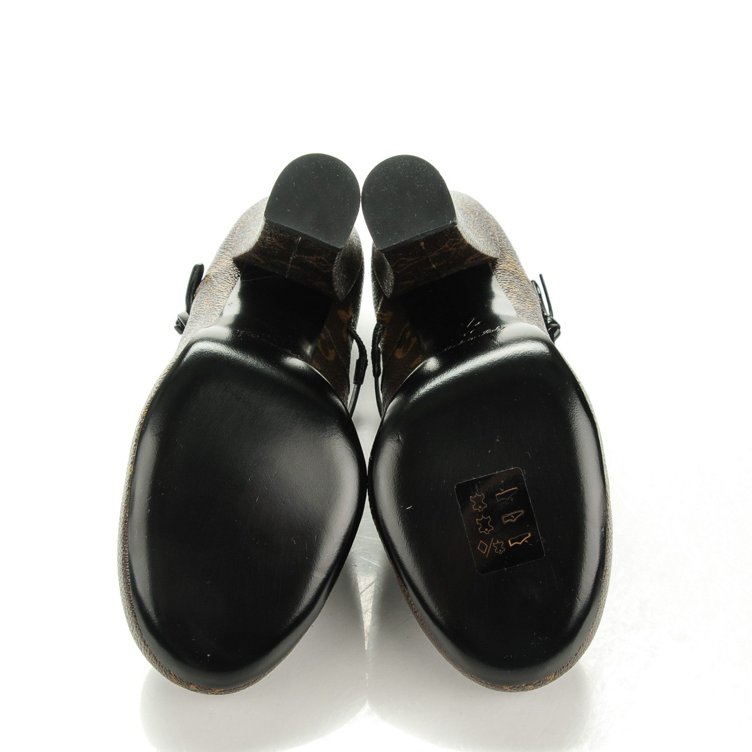Louis Vuitton Patent Monogram Fetish Vanity Platform Pumps 37 5 of 9