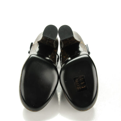 Louis Vuitton Patent Monogram Fetish Vanity Platform Pumps 37 5 of 9