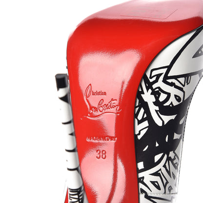 Christian Louboutin Calfskin WallGraf So Kate 120 Pumps 38 Black White 6 of 8