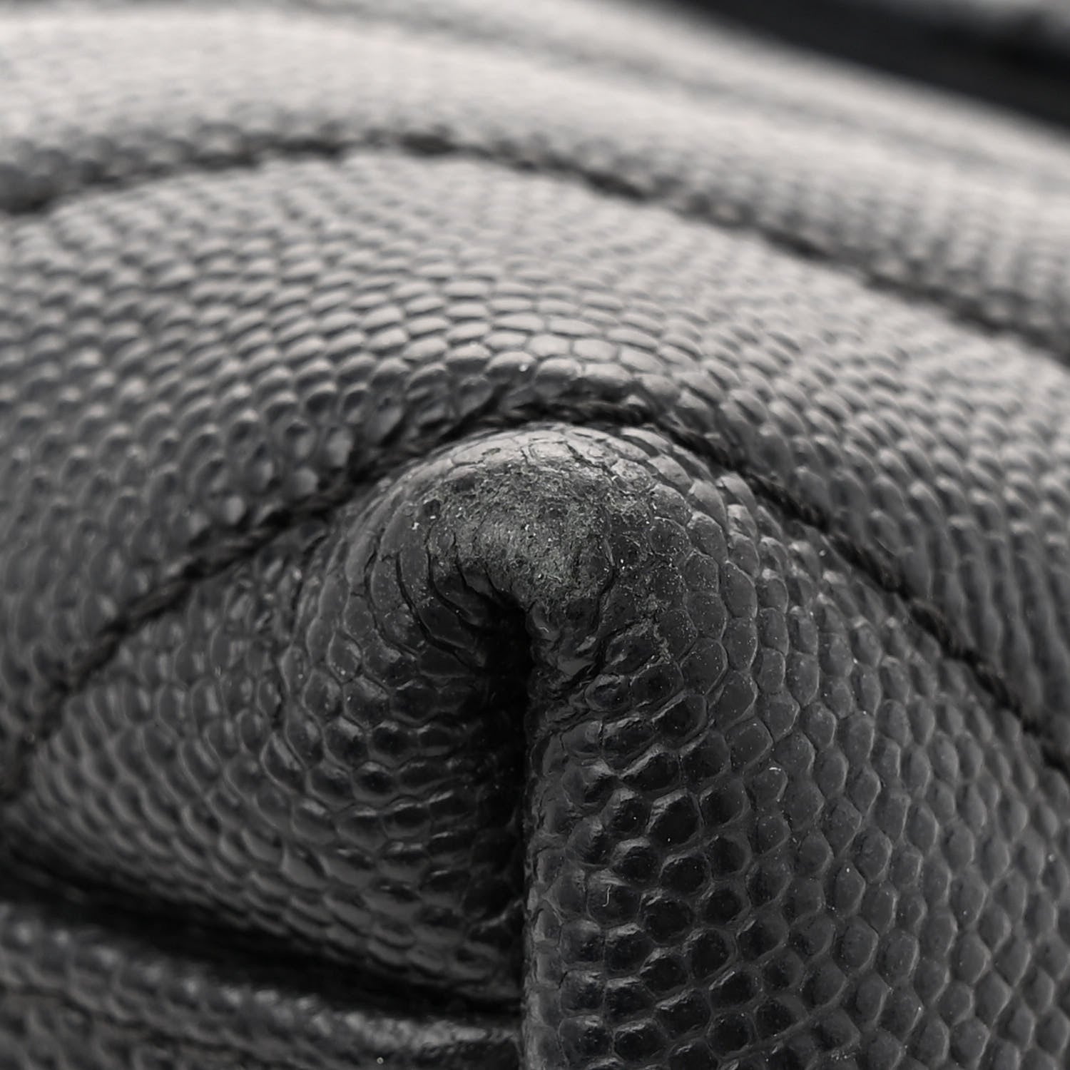 Chanel Caviar Chevron Quilted Small Coco Handle Flap Dark Grey 11 of 14