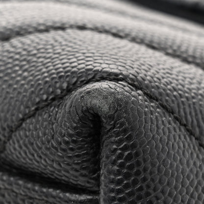 Chanel Caviar Chevron Quilted Small Coco Handle Flap Dark Grey 11 of 14