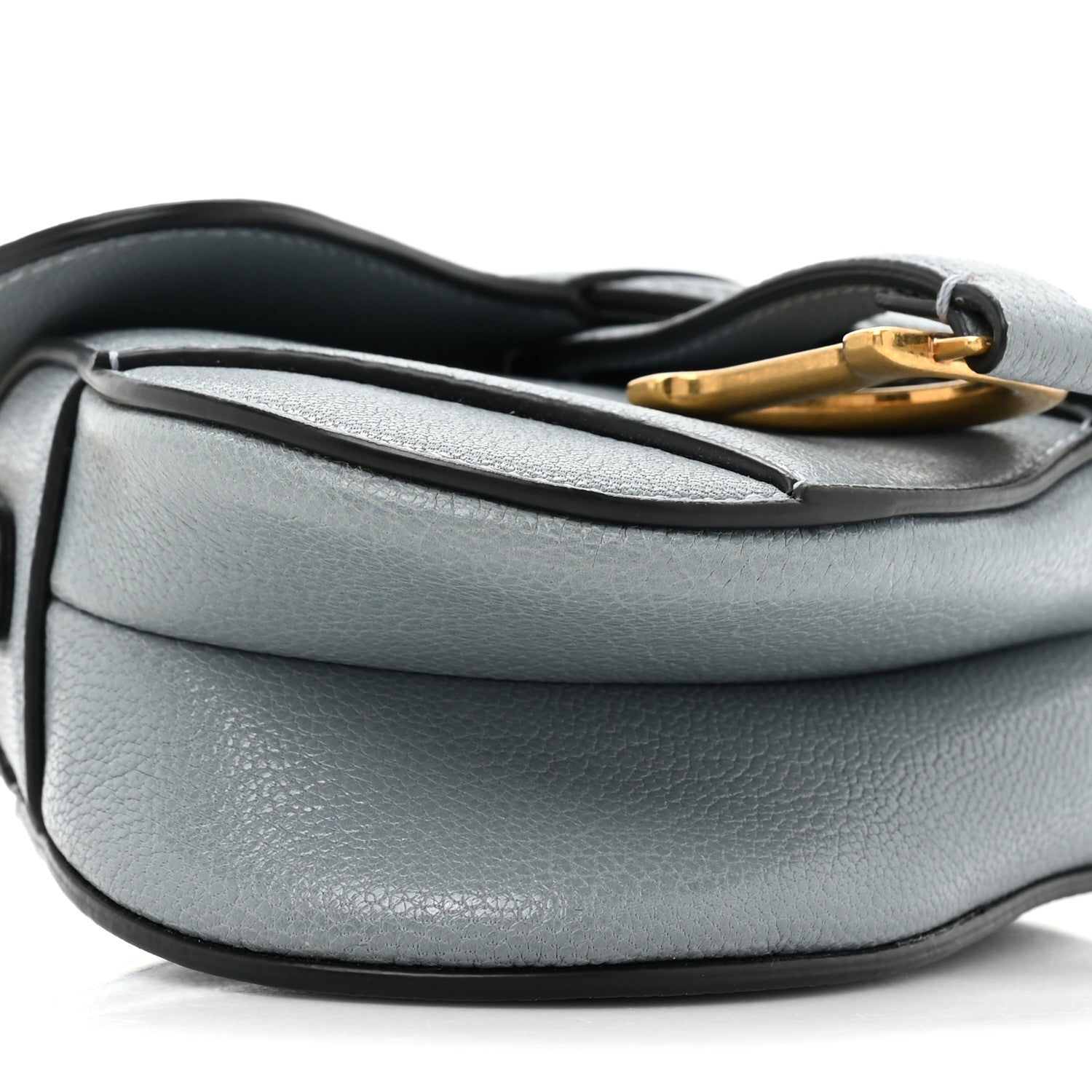 Christian Dior Goatskin Micro Saddle Bag Cloud Blue 9 of 10