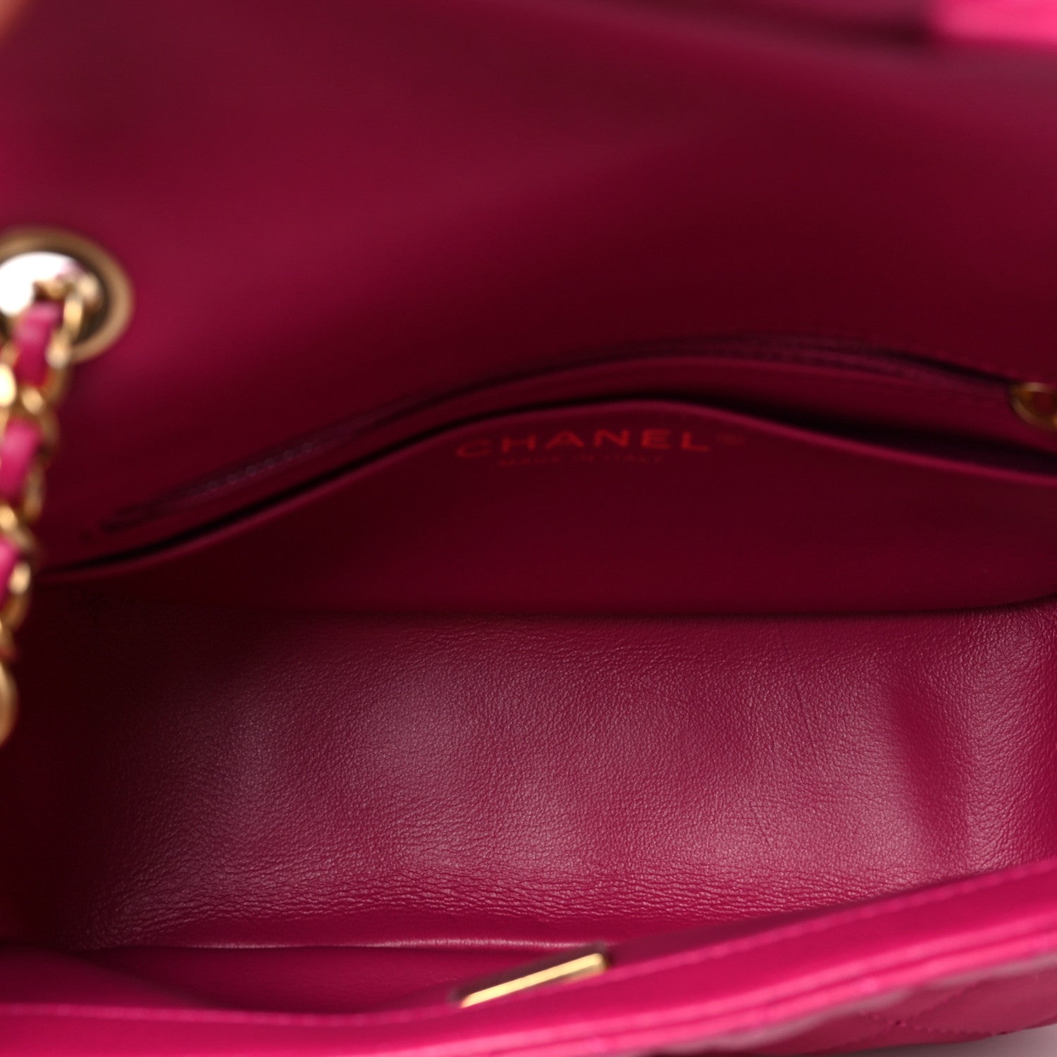 Chanel Lambskin Quilted Mini Pearl Crush Flap Fuchsia 4 of 7