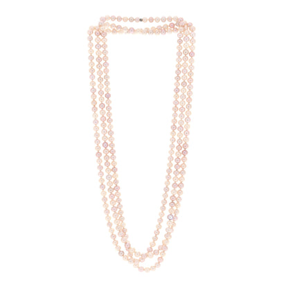 Tiffany Sterling Silver Freshwater Cultured Pearl Ziegfeld Long Strand Necklace 3 of 4