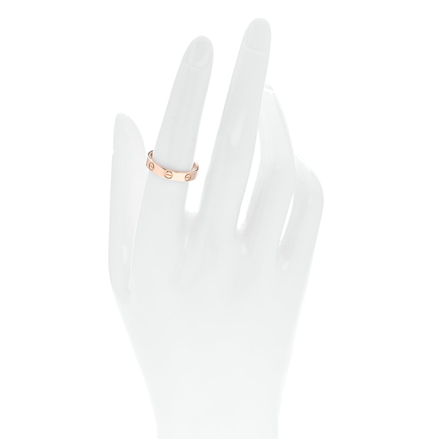 18K Pink Gold 3.5mm LOVE Wedding Band Ring 54 6.75