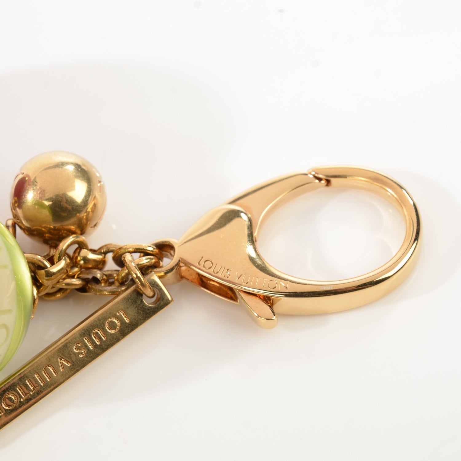 Louis Vuitton Mini Lin Croisette Bag Charm Pink Green 4 of 5
