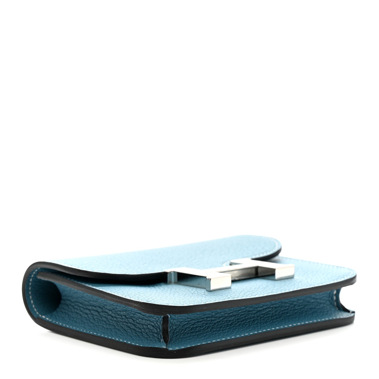 Hermes Evercolor Constance Slim Wallet Blue Jean 5 of 9