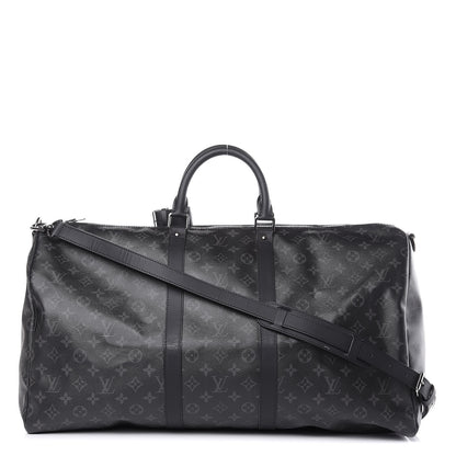 Louis Vuitton Monogram Eclipse Keepall Bandouliere 55 1 of 12