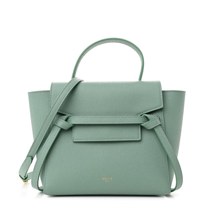 Celine Grained Calfskin Nano Belt Bag Ice Mint 1 of 10