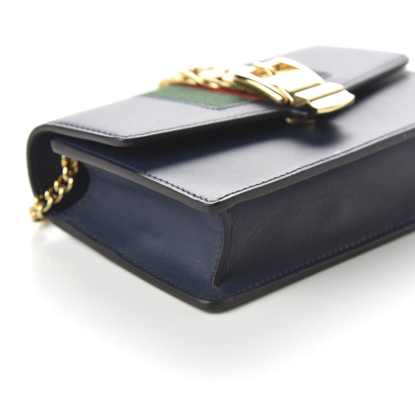 Calfskin Super Mini Sylvie Chain Shoulder Bag Blue