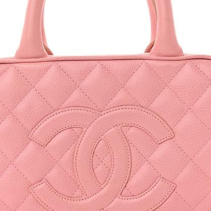 Chanel Caviar Quilted Small Bowler Pink 8 of 16