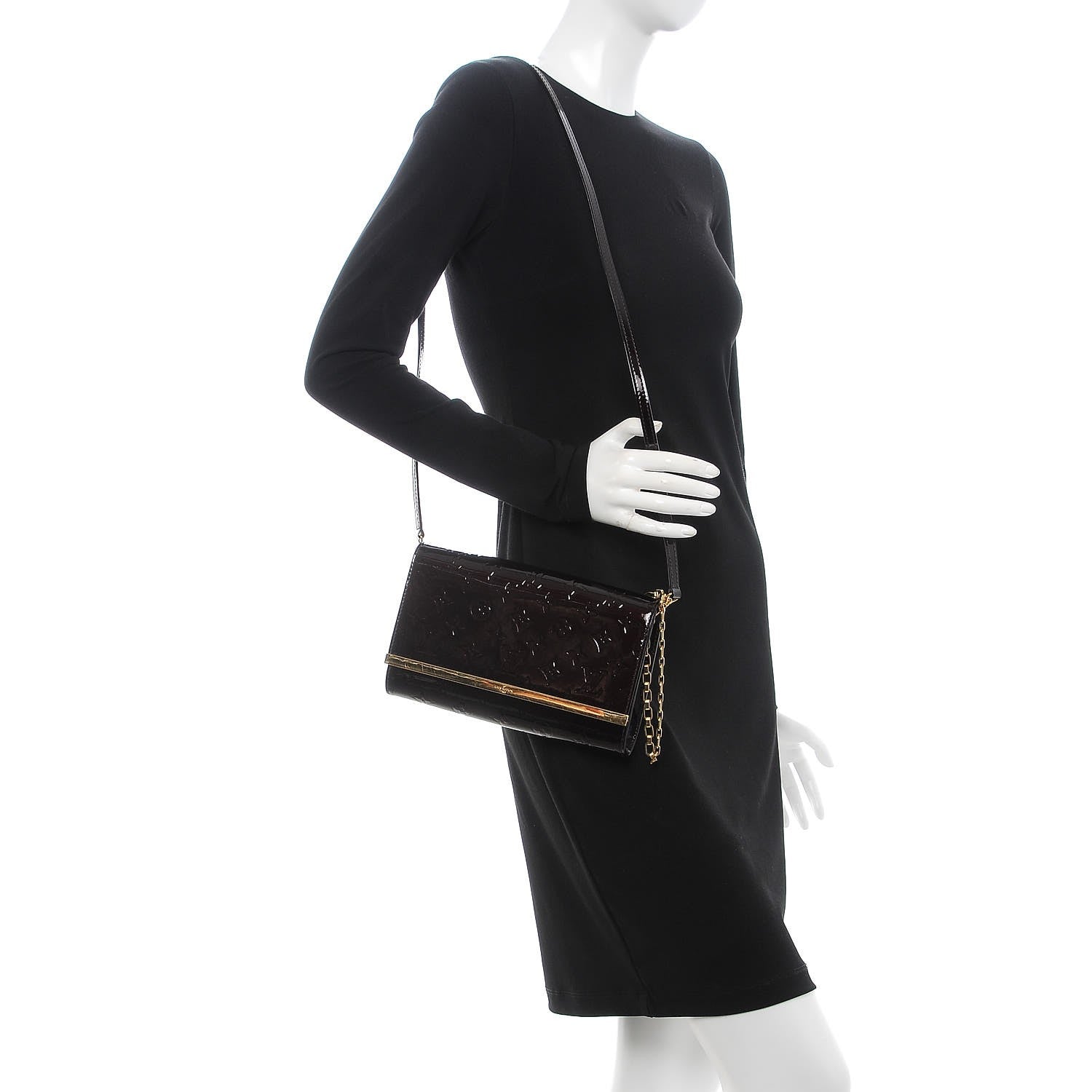 Louis Vuitton Vernis Ana Clutch Amarante 2 of 10