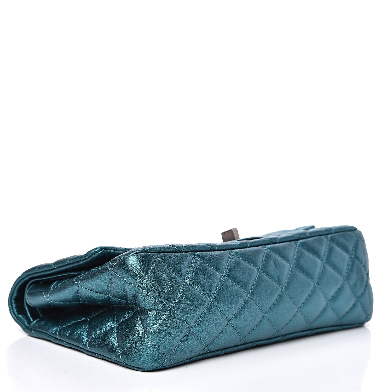 Chanel Metallic Calfskin 2.55 Reissue 225 Flap Turquoise 3 of 14
