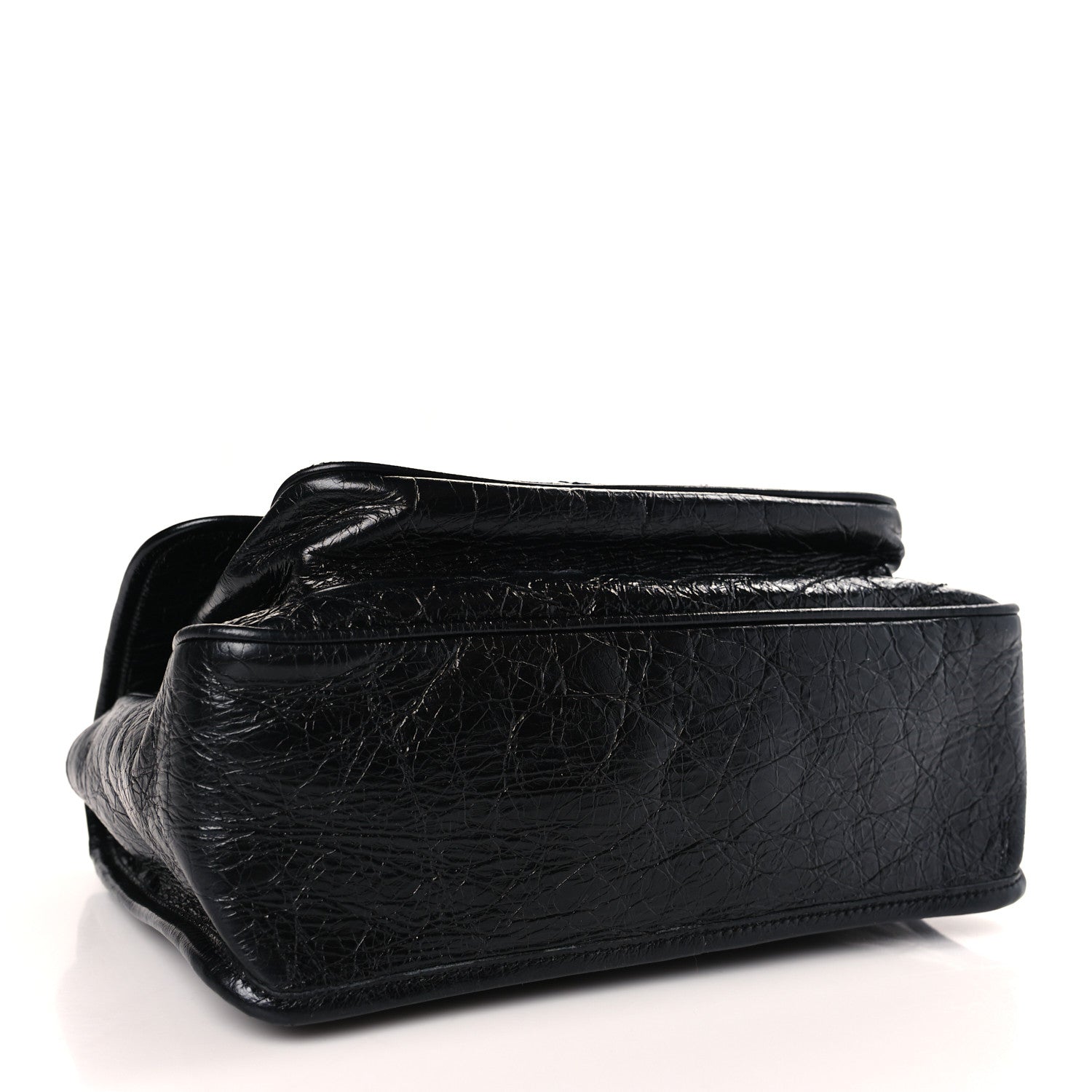 Saint Laurent Crinkled Calfskin Matelasse Monogram Medium Niki Chain Satchel Black 4 of 9