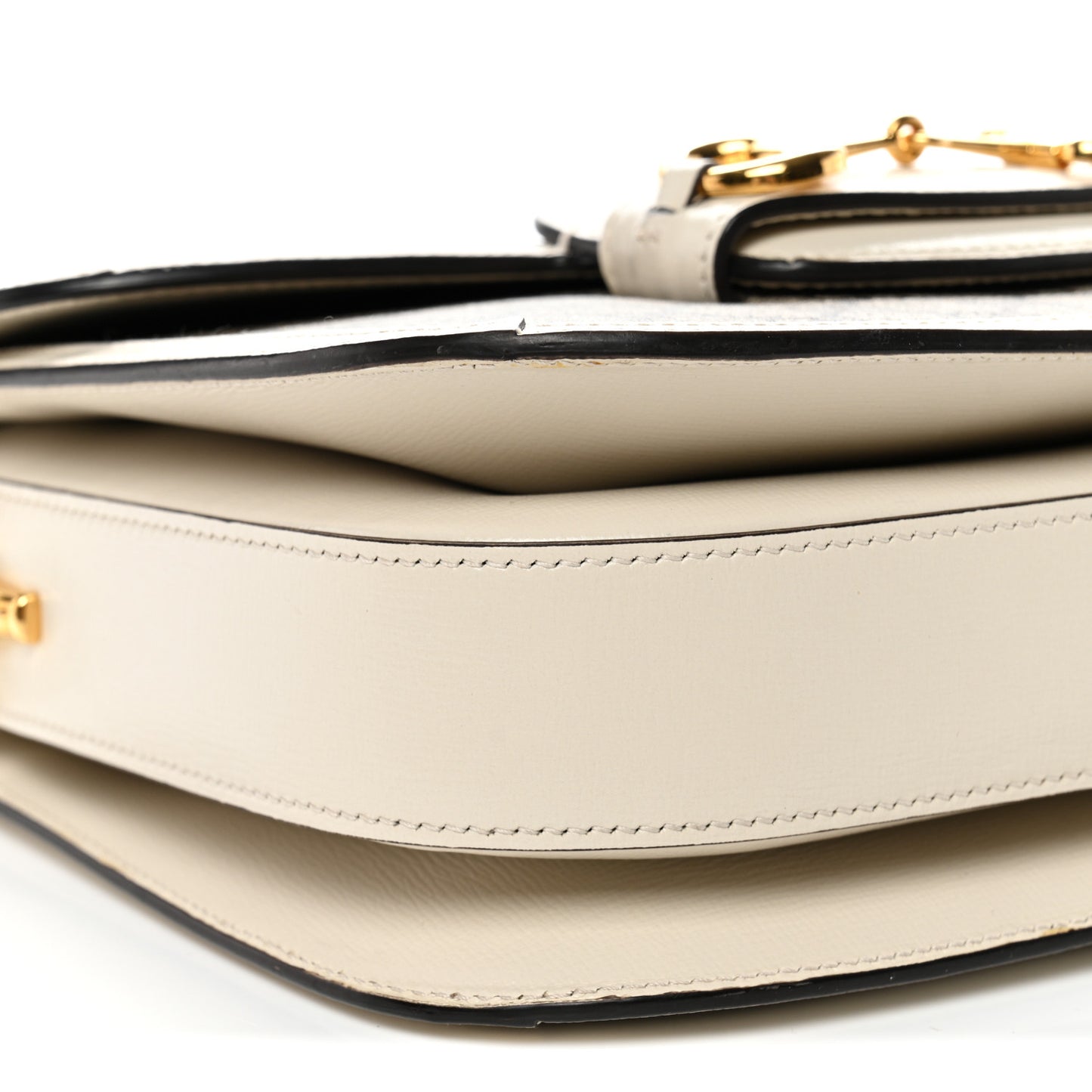 GG Supreme Monogram Horsebit 1955 Shoulder Bag Beige Mystic White