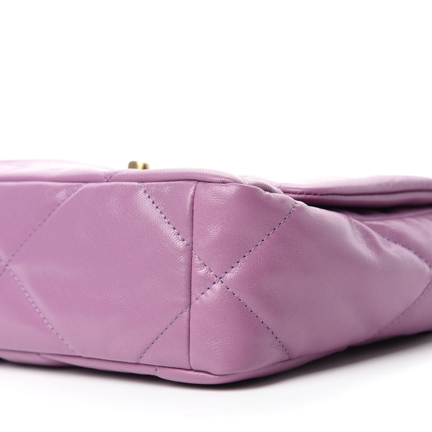 Goatskin Quilted Medium 19 Flap Violet Purple
