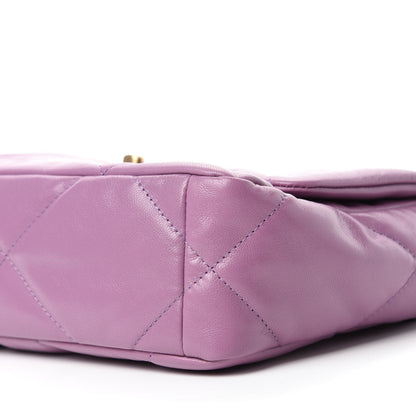 Chanel Goatskin Quilted Medium 19 Flap Violet Purple 7 of 11