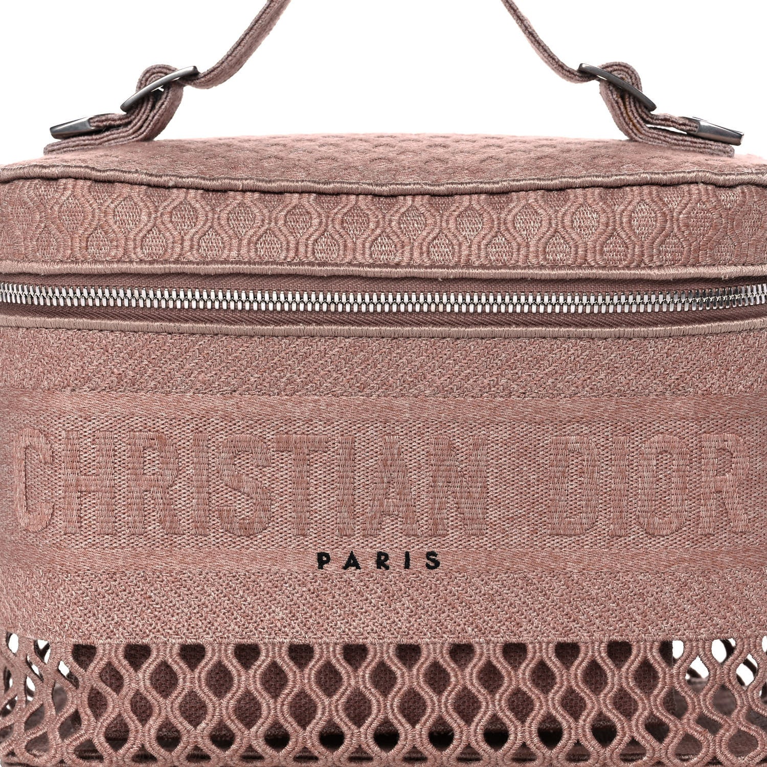 Christian Dior Mesh Embroidered Diortravel Vanity Case Clay 7 of 14