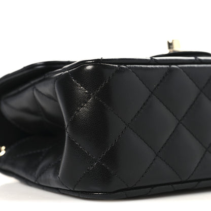 Chanel Lambskin Quilted Mini Crystal Top Handle Rectangular Flap Black 9 of 11