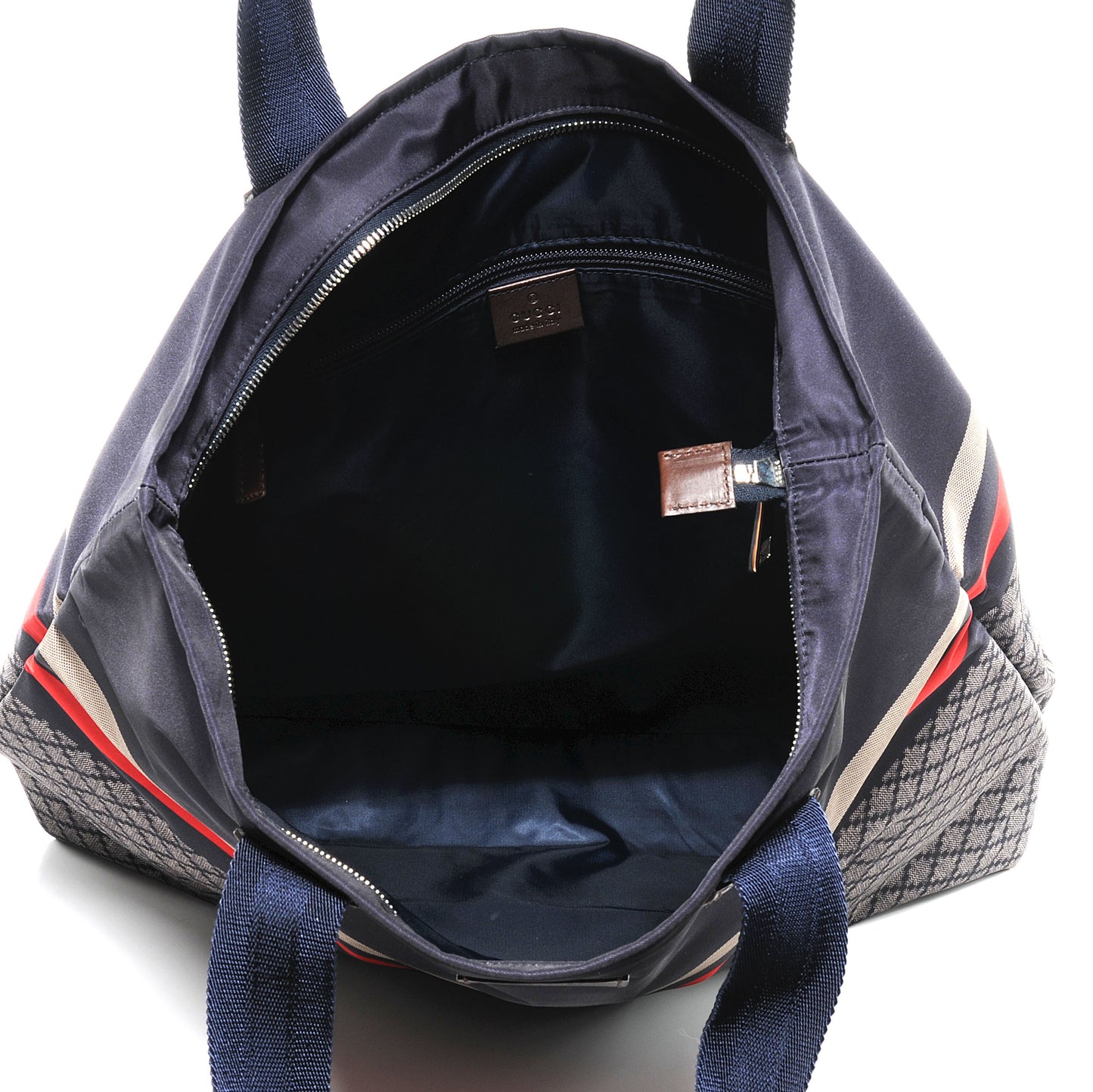 Nylon Diamante Tote Blue