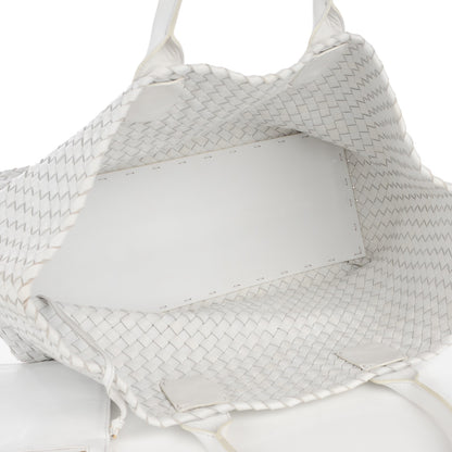 Bottega Veneta Nappa Intrecciato Medium Cabat Bianco White 6 of 8