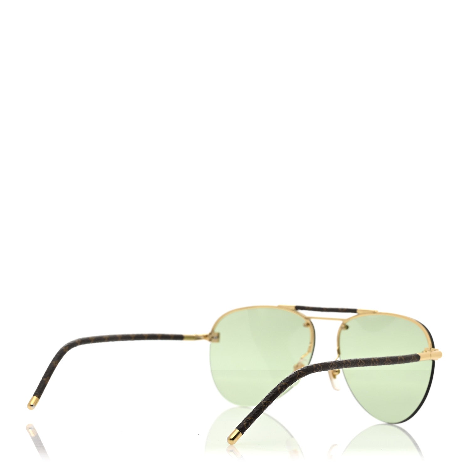 Louis Vuitton Metal Monogram Clockwise Sunglasses Z1108W Green 4 of 8