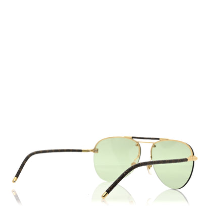 Louis Vuitton Metal Monogram Clockwise Sunglasses Z1108W Green 4 of 8