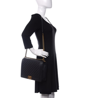 Chanel Metallic Lambskin Quilted Large Boy Flap Black 2 of 13