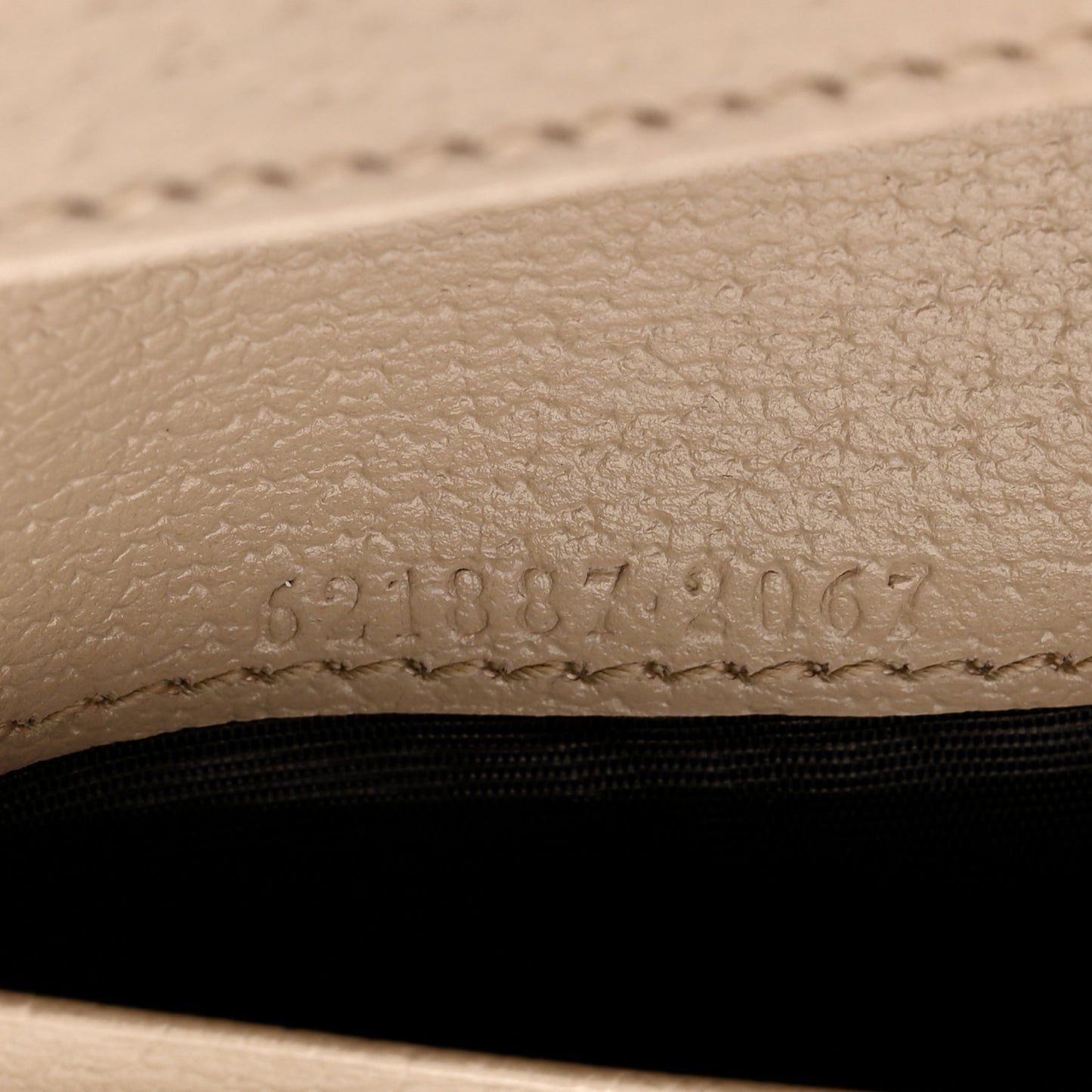 GG Supreme Monogram Textured Dollar Calfskin Horsebit 1955 Card Case Wallet Beige Mystic White Oatmeal
