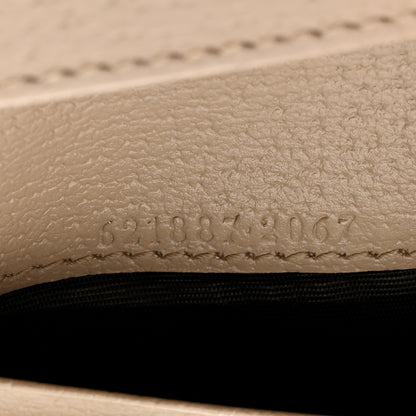 Gucci GG Supreme Monogram Textured Dollar Calfskin Horsebit 1955 Card Case Wallet Beige Mystic White Oatmeal 7 of 8