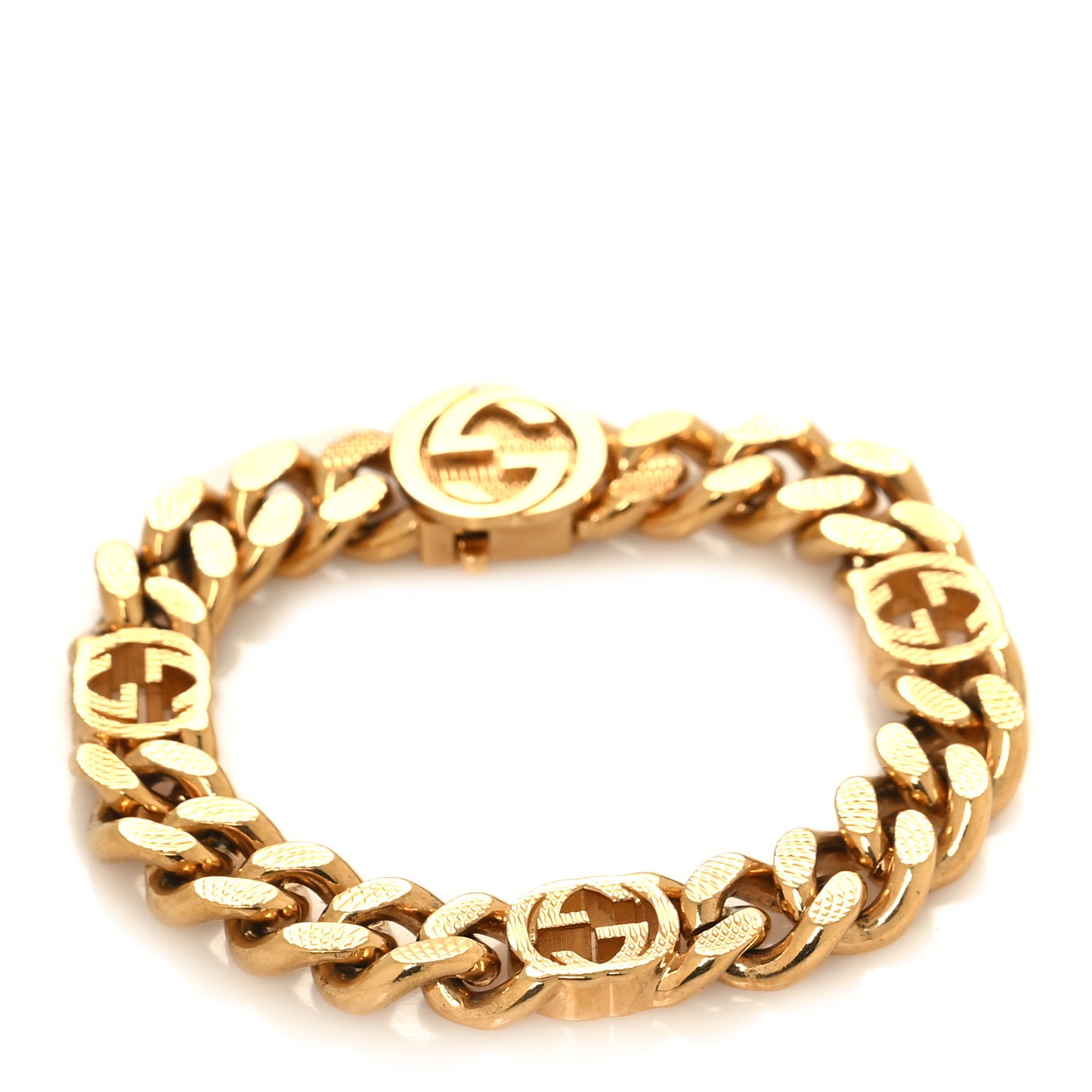 Interlocking G Curb Chain Bracelet S Gold