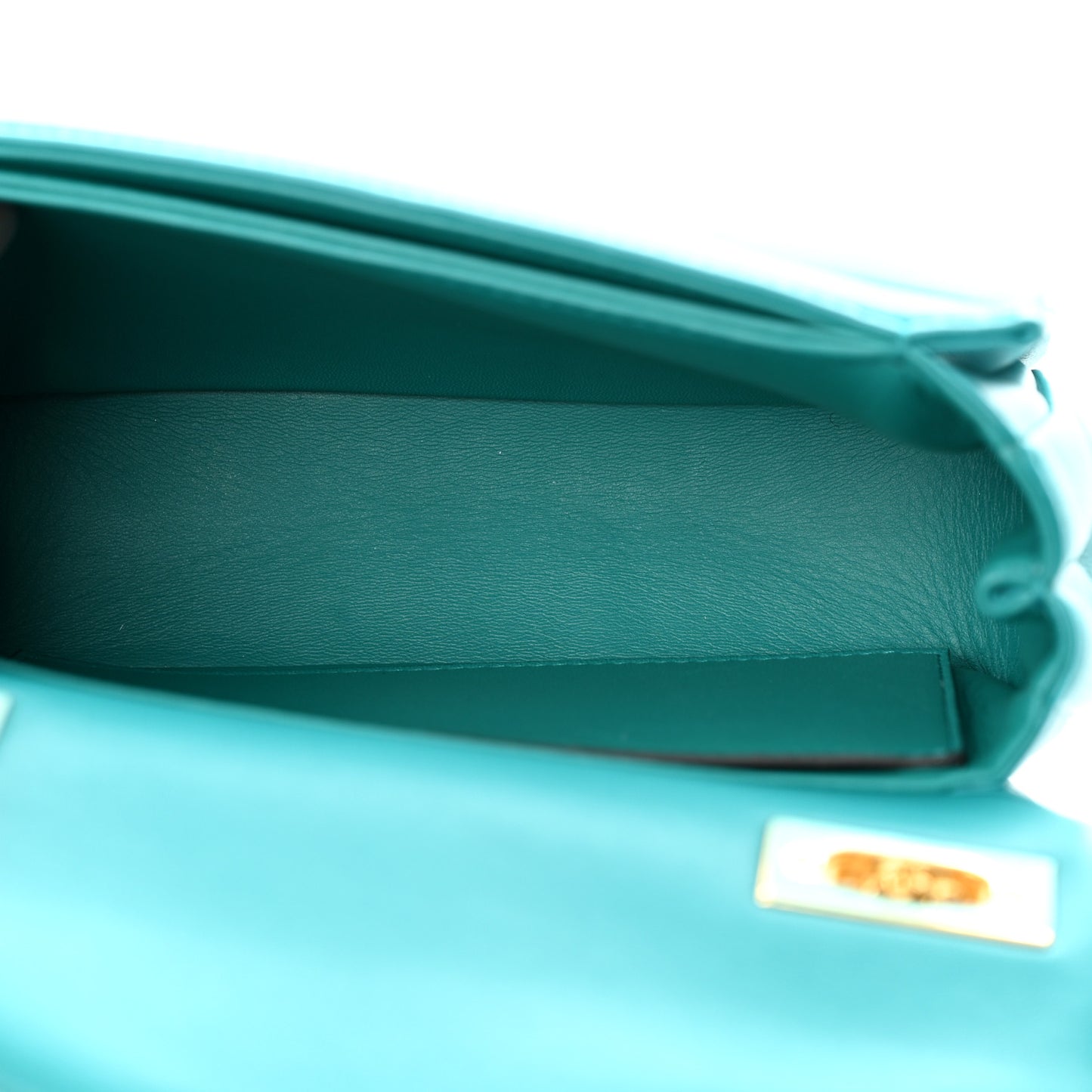 Nappa One Stud Chain Clutch Ultra Marine Green