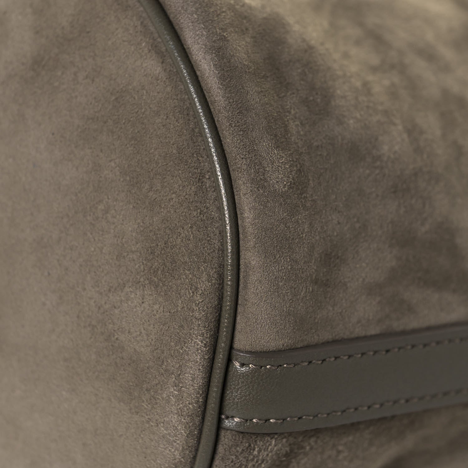 Saint Laurent Suede Calfskin Small Anja Bucket Grey 10 of 12