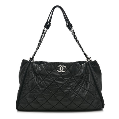 Chanel Iridescent Calfskin Quilted Relax CC Shoulder Bag Black 1 of 13