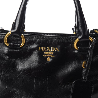 Prada Vitello Shine Top Handle Bag Black 9 of 9