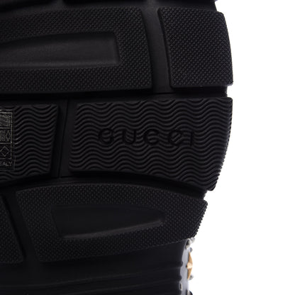 Gucci Technical Canvas Calfskin Reflective Studded Mens Aguru Sandals 9 Silver Black 8 of 8