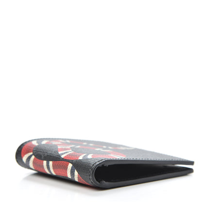 Gucci GG Supreme Monogram Kingsnake Nice Bi-Fold Wallet Black Grey 4 of 6