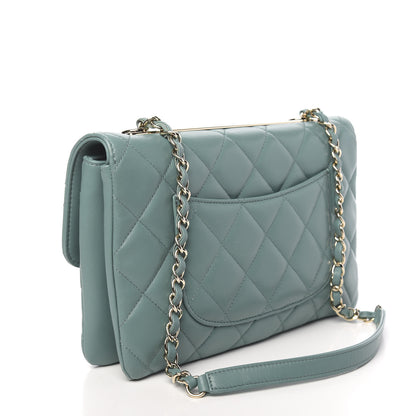 Chanel Lambskin Quilted Medium Trendy CC Flap Turquoise 3 of 12