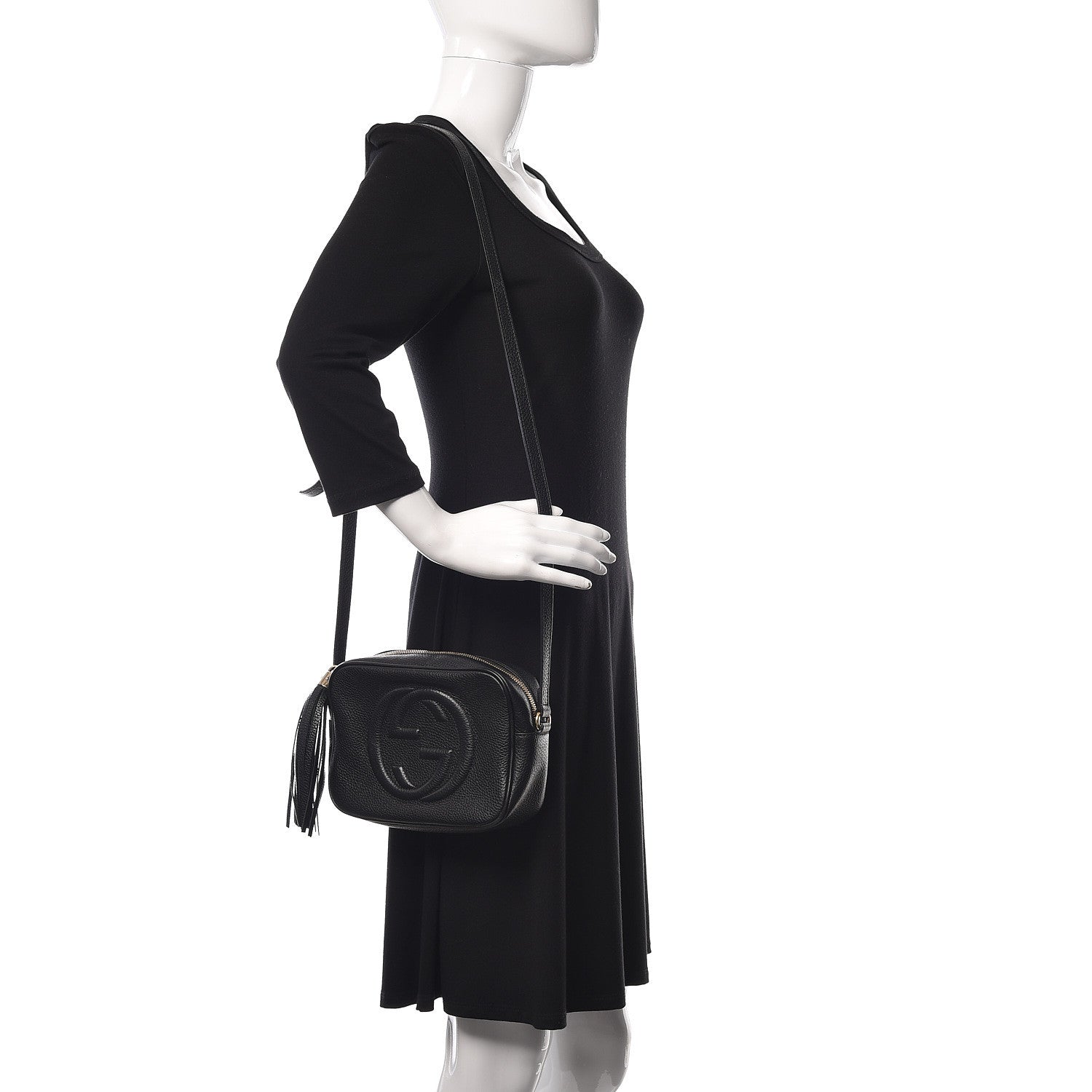 Gucci Pebbled Calfskin Small Soho Disco Bag Black 2 of 19