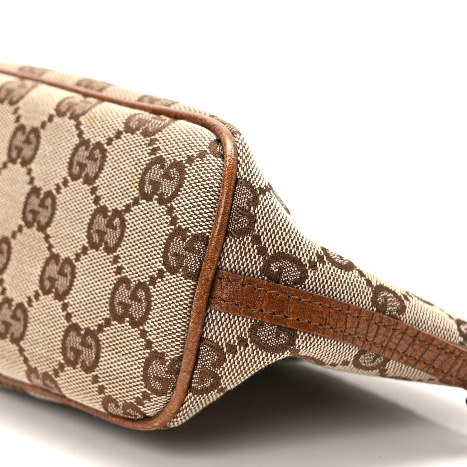 Gucci Monogram Web Boat Pochette Brown 10 of 12