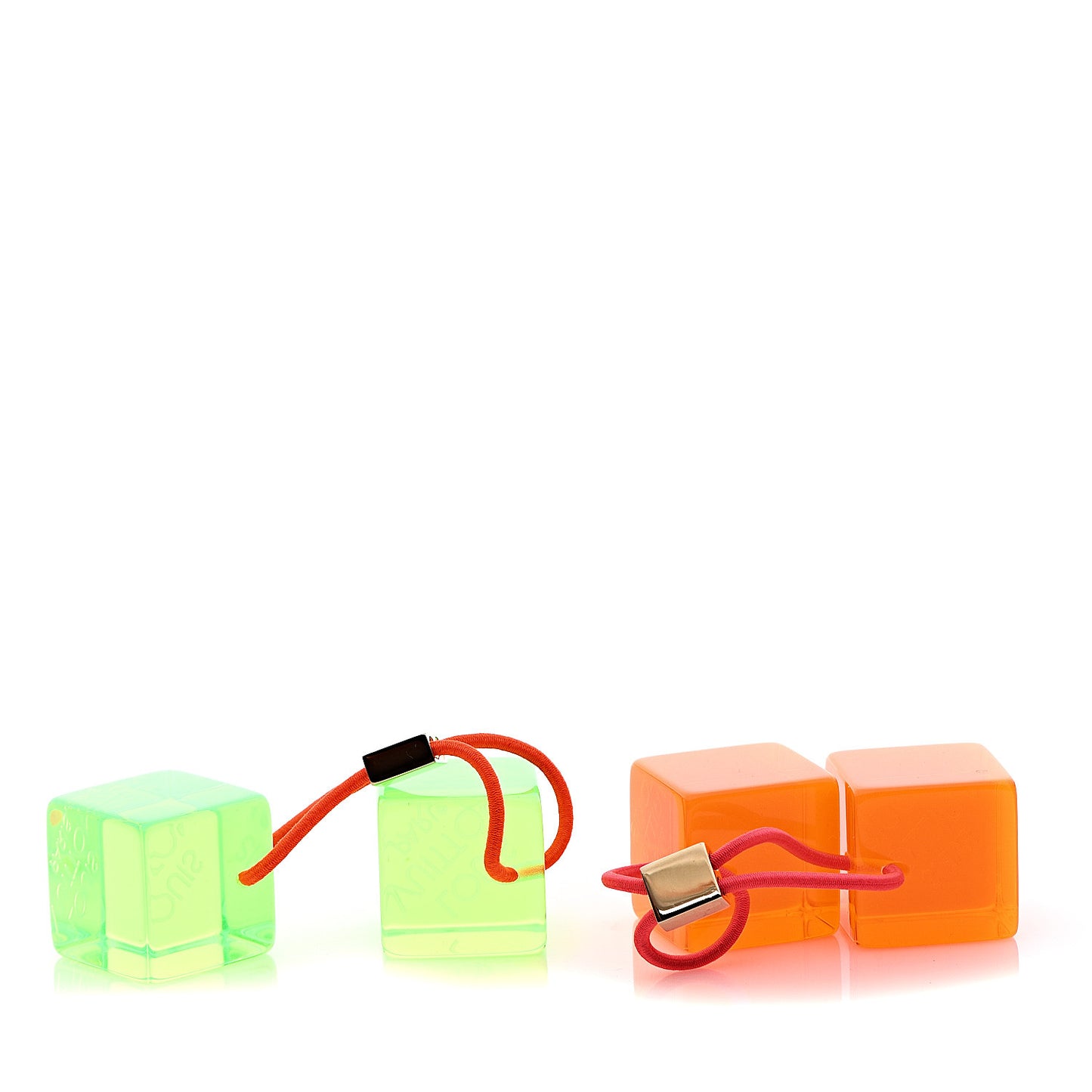 Resin Fluo Robert Wilson Hair Cubes Green Orange